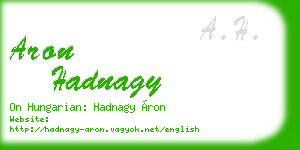 aron hadnagy business card